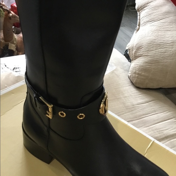 SALE SALE MICHAEL JORS LEATHER-BLACK BOOTS - Picture 2 of 8